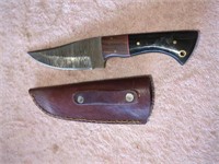 Damascus steel 9.25" Hunting knife -