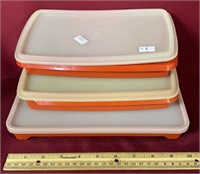TUPPERWARE SQUARE FOOD CONTAINERS USED