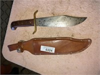 Western Bowie Knife -14.5" Knife w/ leather