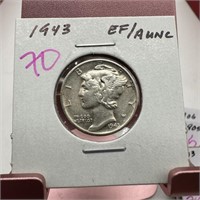 1943 MERCURY SILVER DIME