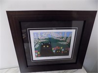 Maud Lewis "Three Black Cats" PP 10/50 17" x 15.5"