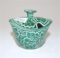 Wedgwood Majolica cabbage leaf condiment pot