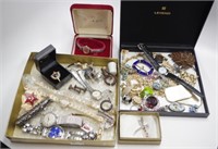 Group of various costume jewellery and watches