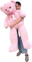 L.B 39.5 INCH PINK PLUSH TEDDY BEAR