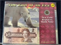 1996 END OF ERA  COIN/BILL SET