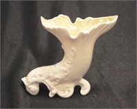 Belleek Cornucopia form vase