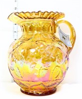 Fenton amber carnival water pitcher