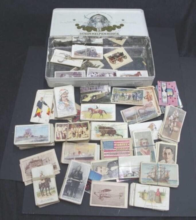 Extensive group of collector's cigarette cards