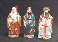 Three Chinese ceramic immortal figures
