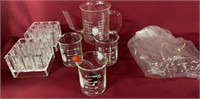 CHEMISTRY GLASS MEASURING CUPS AND TUBES