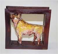 Jihokera Bechyne ceramic zodiac goat sculpture
