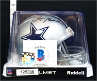 Autograph Roger Staubach Dallas mini helmet w/ COA