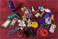 LARGE ASSORTMENT OF ADVERTISING KEY RINGS