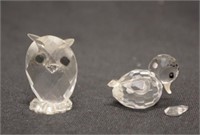Two various Swarovski crystal animal figures