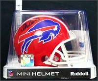 Autograph Andre Reed Bills mini helmet w/ COA