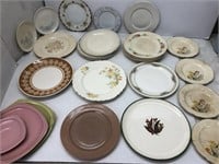 Assorted plates & patterns w/wear & cracks