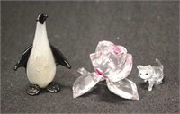 Two Swarovski crystal figurines