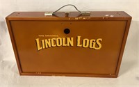 THE ORIGINAL LINCOLN LOGS WOODEN BOX. SHOWS SOME