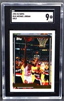 Graded mint 1992/93 Topps Michael Jordan card