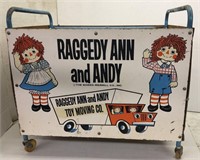 Vintage Raggedy Ann & Andy rolling cart