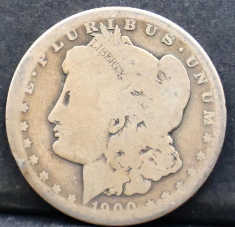 1900S Morgan silver dollar