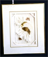 Framed Donna Beaubein mixed media art