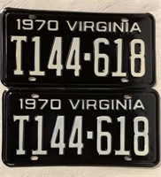 1970 LICENSE PLATES