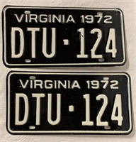 1972 LICENSE PLATES