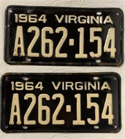 1964 LICENSE PLATES