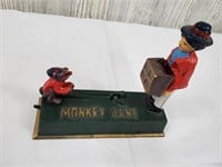 Cast Iron Monkey Bank Coin Bank