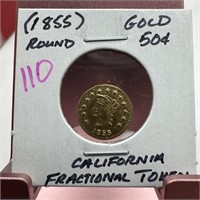 1855 GOLD CALIFORNIA FRACTIONAL TOKEN