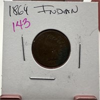 1864 INDIAN HEAD PENNY CENT
