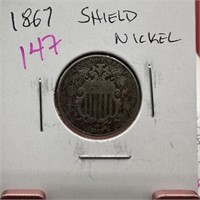 1867 SHIELD NICKEL