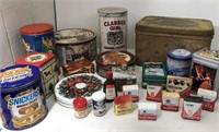 Tins & old spice containers