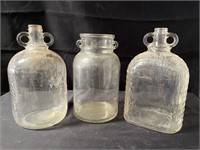 (3) Vintage Gallon Glass Jugs/Jars