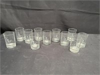 (11) L Engraved Drinking Glasses