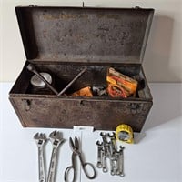 Vintage Metal Toolbox W/ Tools