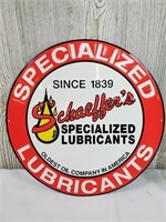 Schaeffer's Lubricants Tin Sign