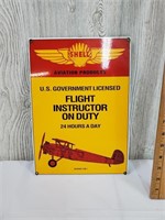 Shell Oil Aviation Products Sign