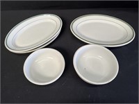 (2) Decorative Glass Serving Platters