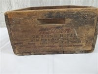 Western Long Rifle Wood Crate Box
