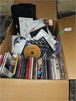 Box of CD's and Cassette Tapes