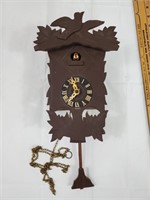 Vintage traditional wooden cuckoo clock - untested