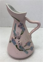 Hull art pottery vase #S2 1957 pink w/birds