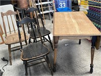 Wood Dining Table w/ Chairs
