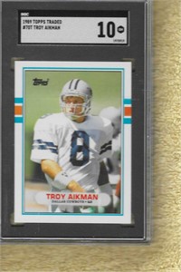 1989 Topps Traded Troy Aikman SGC 10