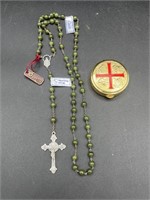 Sterling Rosary & Communion Box