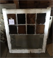 Vintage Stained/Painted Glass Window