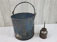 Metal Bucket & Oil Can