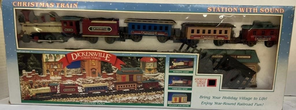 Dickensville Christmas train battery operated